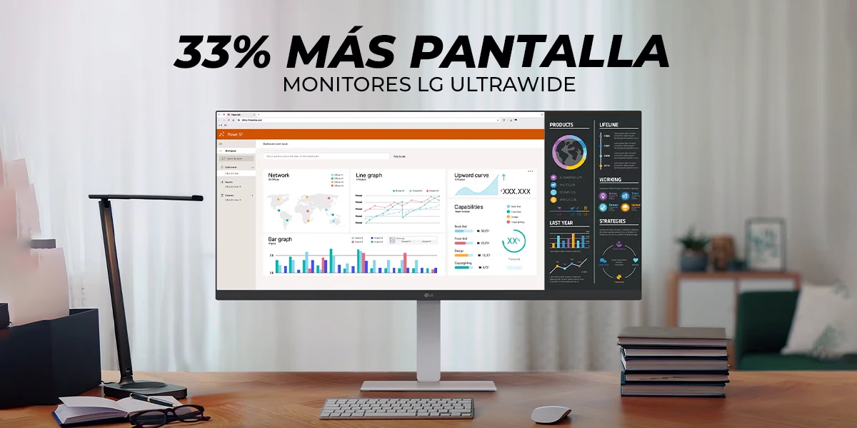Monitores ultrawide Lg de 34" 
