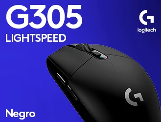 Mouse gamer inalámbrico Logitech G305 LIGHTSPEED, disponible en colores azul, blanco y negro, diseñado para gaming con conexión inalámbrica de alto rendimiento.