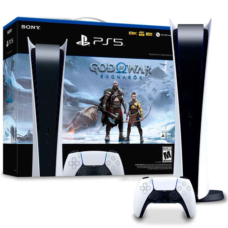 Consola Videojuegos SONY Playstation 5 Digital 825GB (God Of War Ragnarok)