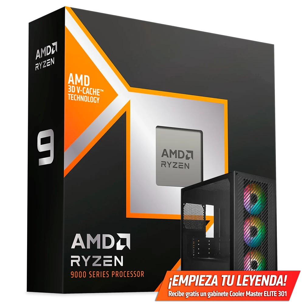 Procesador AMD Ryzen 9 9950X3D AM5 (4.3GHz-5.7GHz) No Fan/Vídeo