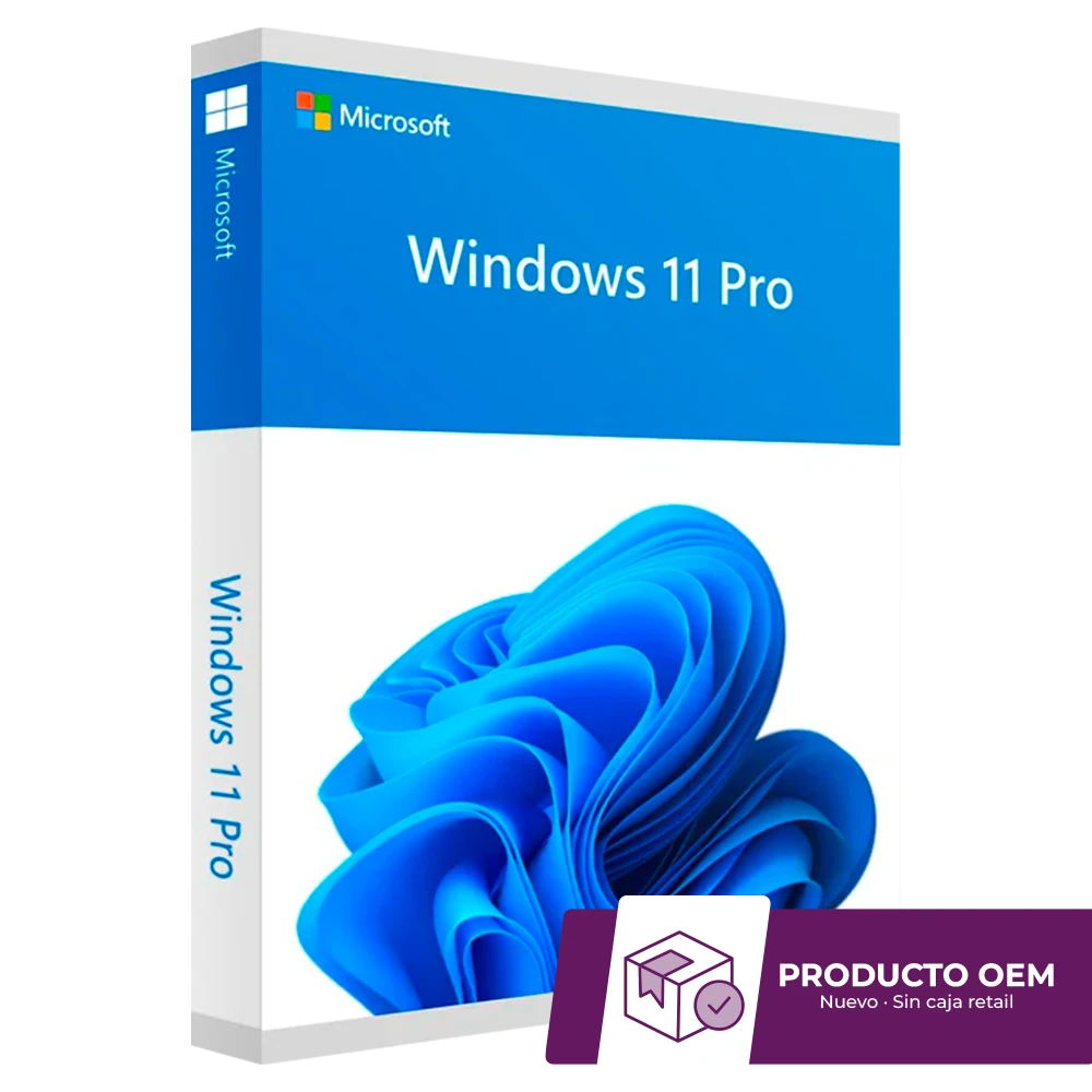 Licencia Original DSP para PC (DVD) Microsoft Windows 11 Pro 64-bit Español (OEM)